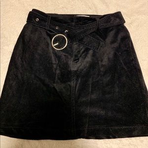 Velvet High-Rise Skirt